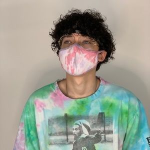 Tie Dye reusable Face Mask Flower Power Set